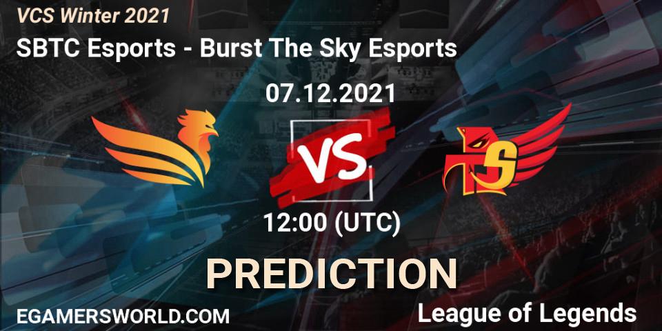 SBTC Esports vs Burst The Sky Esports: Betting TIp, Match Prediction. 12.12.2021 at 12:20. LoL, VCS Winter 2021