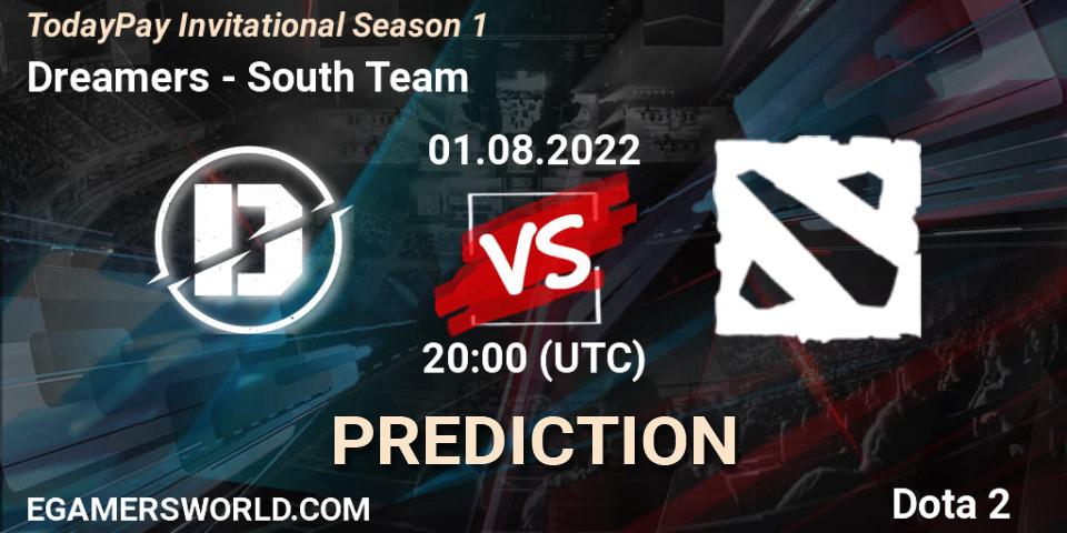 Dreamers vs South Team: Betting TIp, Match Prediction. 01.08.22. Dota 2, TodayPay Invitational Season 1