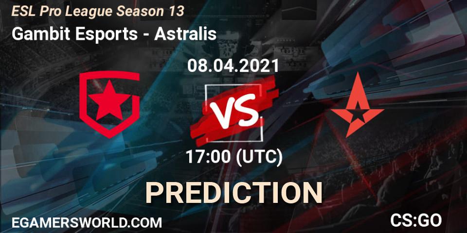 Gambit Esports vs Astralis: Betting TIp, Match Prediction. 08.04.21. CS2 (CS:GO), ESL Pro League Season 13