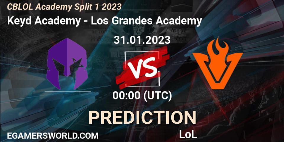 Keyd Academy vs Los Grandes Academy: Betting TIp, Match Prediction. 31.01.23. LoL, CBLOL Academy Split 1 2023