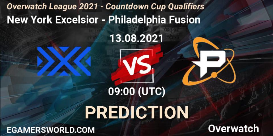 New York Excelsior vs Philadelphia Fusion: Betting TIp, Match Prediction. 07.08.21. Overwatch, Overwatch League 2021 - Countdown Cup Qualifiers