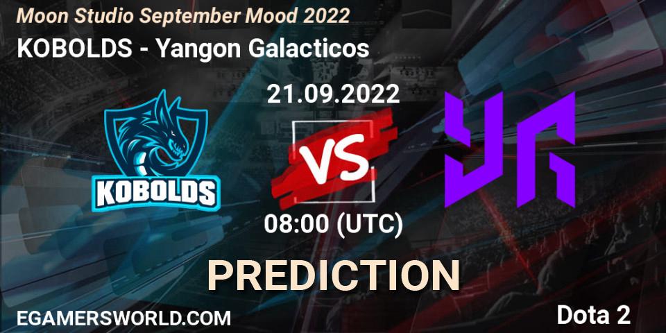 KOBOLDS vs Yangon Galacticos: Betting TIp, Match Prediction. 21.09.2022 at 08:52. Dota 2, Moon Studio September Mood 2022