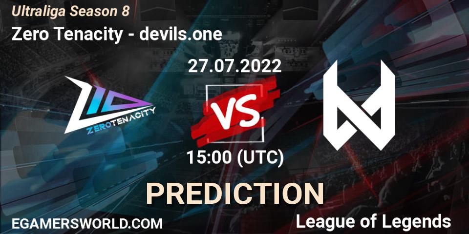 Zero Tenacity vs devils.one: Betting TIp, Match Prediction. 27.07.22. LoL, Ultraliga Season 8