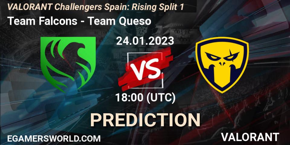 Falcons vs Team Queso: Betting TIp, Match Prediction. 24.01.23. VALORANT, VALORANT Challengers 2023 Spain: Rising Split 1