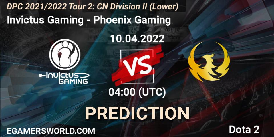 Invictus Gaming vs Phoenix Gaming: Betting TIp, Match Prediction. 15.04.22. Dota 2, DPC 2021/2022 Tour 2: CN Division II (Lower)