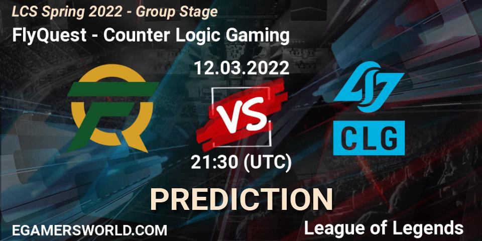 FlyQuest vs Counter Logic Gaming: Betting TIp, Match Prediction. 12.03.22. LoL, LCS Spring 2022 - Group Stage