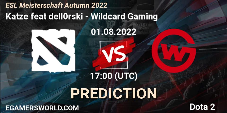 Katze feat dell0rski vs Wildcard Gaming: Betting TIp, Match Prediction. 01.08.2022 at 17:05. Dota 2, ESL Meisterschaft Autumn 2022
