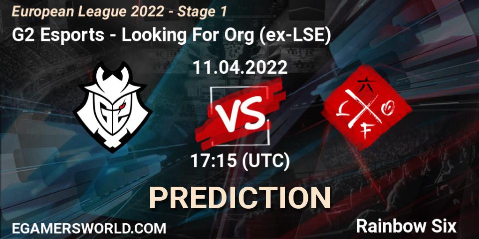 G2 Esports vs Looking For Org (ex-LSE): Betting TIp, Match Prediction. 11.04.22. Rainbow Six, European League 2022 - Stage 1