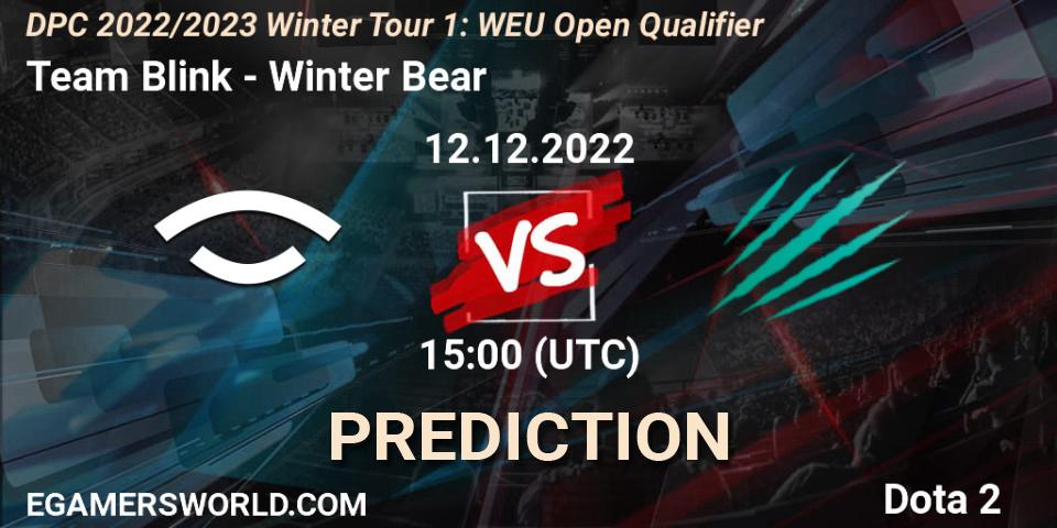 Team Blink vs NOSTRVM: Betting TIp, Match Prediction. 12.12.2022 at 15:00. Dota 2, DPC 2022/2023 Winter Tour 1: WEU Open Qualifier 1