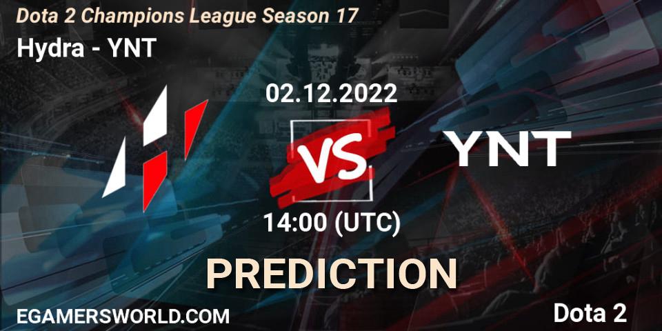Hydra vs YNT: Betting TIp, Match Prediction. 02.12.22. Dota 2, Dota 2 Champions League Season 17
