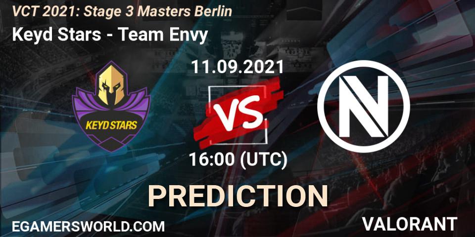 Keyd Stars vs Team Envy: Betting TIp, Match Prediction. 11.09.2021 at 19:00. VALORANT, VCT 2021: Stage 3 Masters Berlin