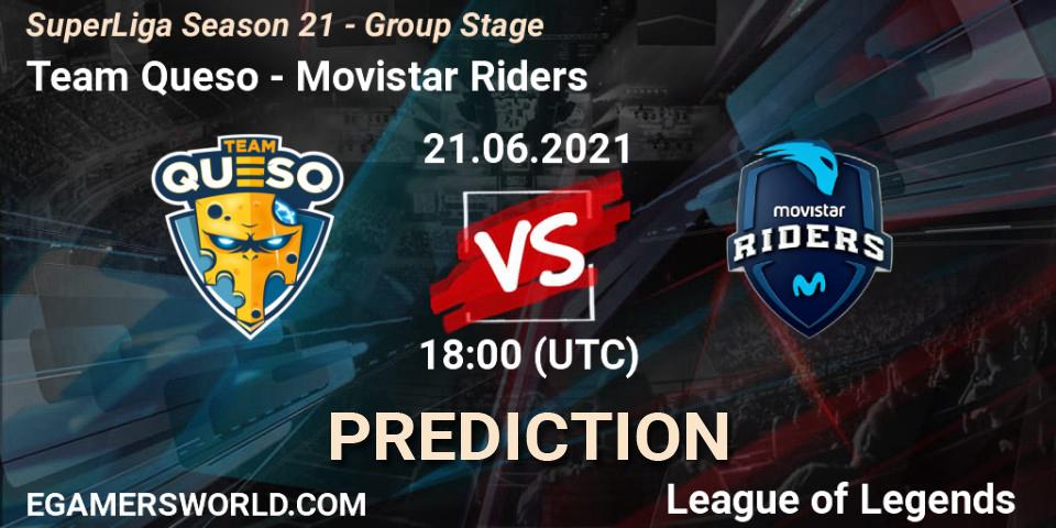 Team Queso vs Movistar Riders: Betting TIp, Match Prediction. 21.06.21. LoL, SuperLiga Season 21 - Group Stage 