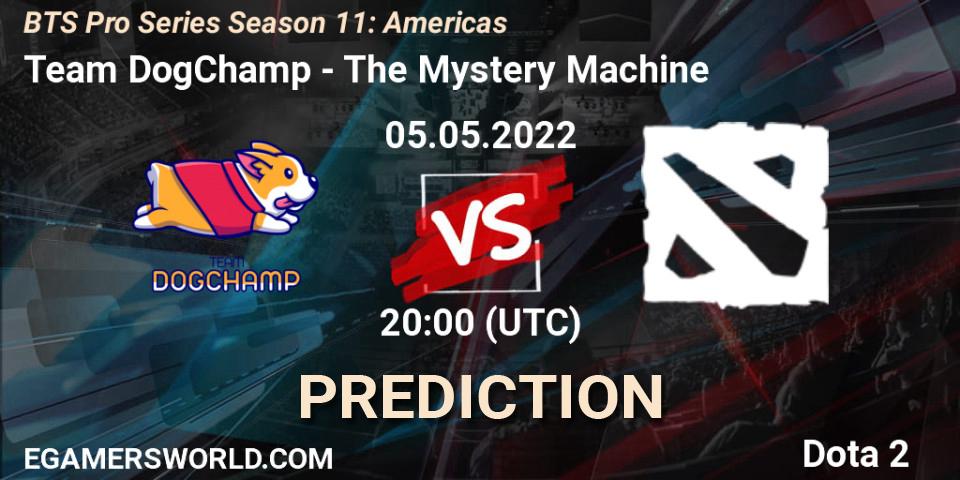 Team DogChamp vs The Mystery Machine: Betting TIp, Match Prediction. 05.05.2022 at 22:11. Dota 2, BTS Pro Series Season 11: Americas