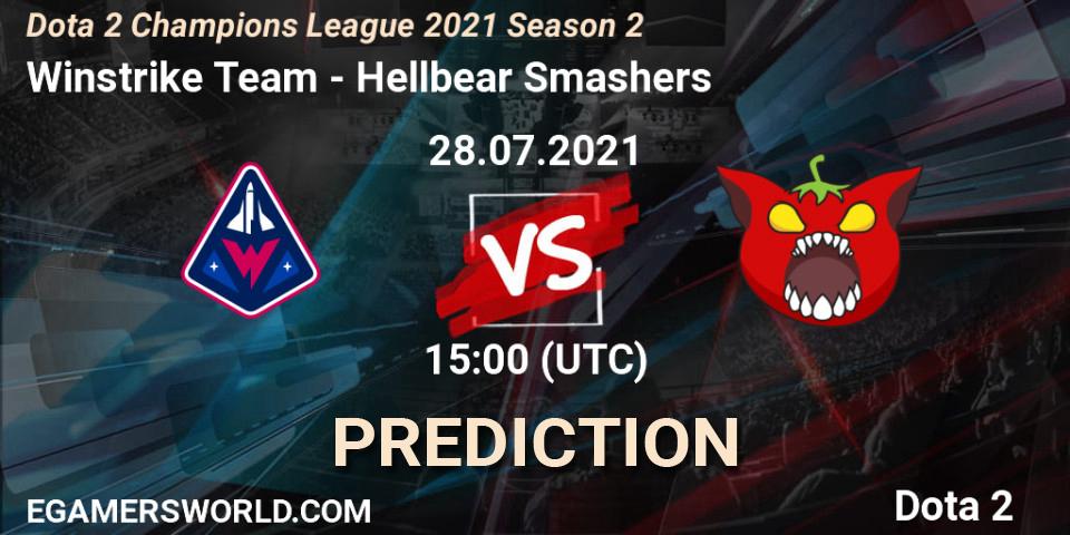 Winstrike Team vs Hellbear Smashers: Betting TIp, Match Prediction. 28.07.2021 at 15:00. Dota 2, Dota 2 Champions League 2021 Season 2