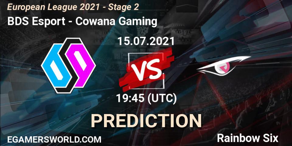 BDS Esport vs Cowana Gaming: Betting TIp, Match Prediction. 15.07.2021 at 19:45. Rainbow Six, European League 2021 - Stage 2