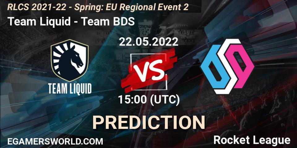Team Liquid vs Team BDS: Betting TIp, Match Prediction. 22.05.2022 at 15:00. Rocket League, RLCS 2021-22 - Spring: EU Regional Event 2