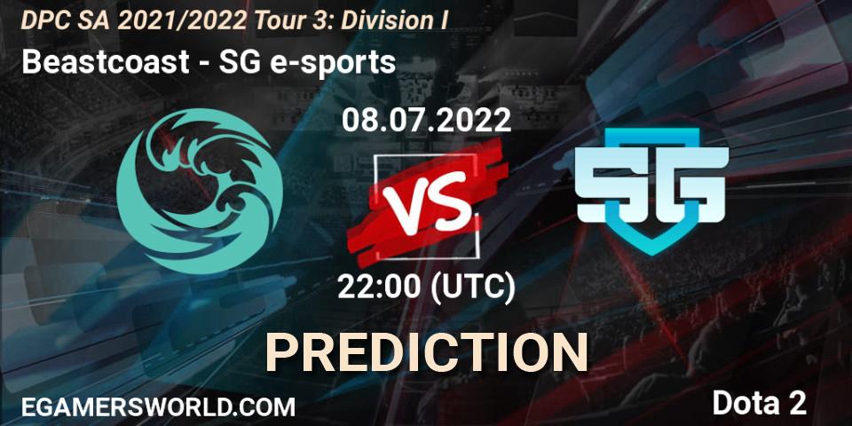 Beastcoast vs SG e-sports: Betting TIp, Match Prediction. 08.07.2022 at 22:40. Dota 2, DPC SA 2021/2022 Tour 3: Division I