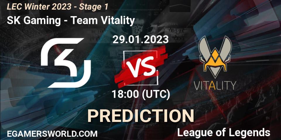 SK Gaming vs Team Vitality: Betting TIp, Match Prediction. 29.01.23. LoL, LEC Winter 2023 - Stage 1