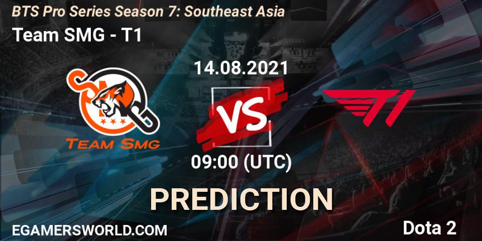Team SMG vs T1: Betting TIp, Match Prediction. 14.08.2021 at 08:49. Dota 2, BTS Pro Series Season 7: Southeast Asia