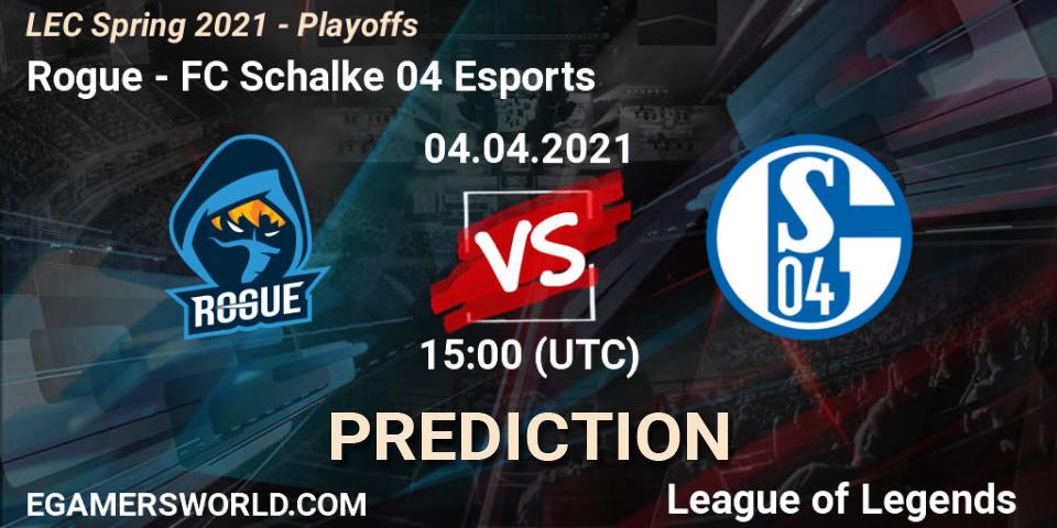 Rogue vs FC Schalke 04 Esports: Betting TIp, Match Prediction. 04.04.21. LoL, LEC Spring 2021 - Playoffs