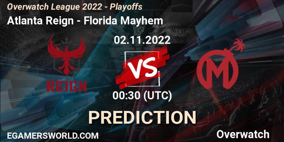 Atlanta Reign vs Florida Mayhem: Betting TIp, Match Prediction. 02.11.22. Overwatch, Overwatch League 2022 - Playoffs