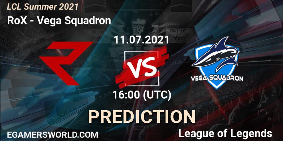 RoX vs Vega Squadron: Betting TIp, Match Prediction. 11.07.21. LoL, LCL Summer 2021