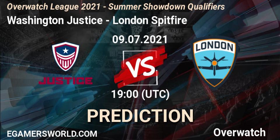 Washington Justice vs London Spitfire: Betting TIp, Match Prediction. 09.07.21. Overwatch, Overwatch League 2021 - Summer Showdown Qualifiers
