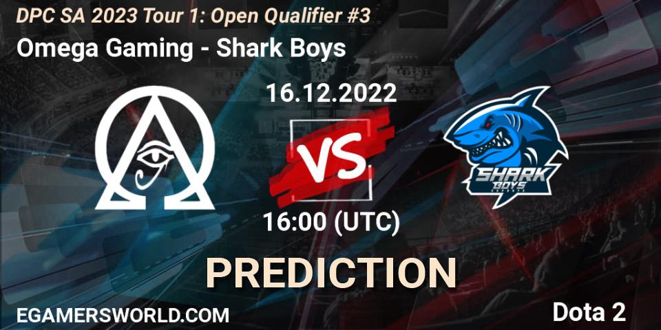 Omega Gaming vs Shark Boys: Betting TIp, Match Prediction. 16.12.2022 at 16:10. Dota 2, DPC SA 2023 Tour 1: Open Qualifier #3
