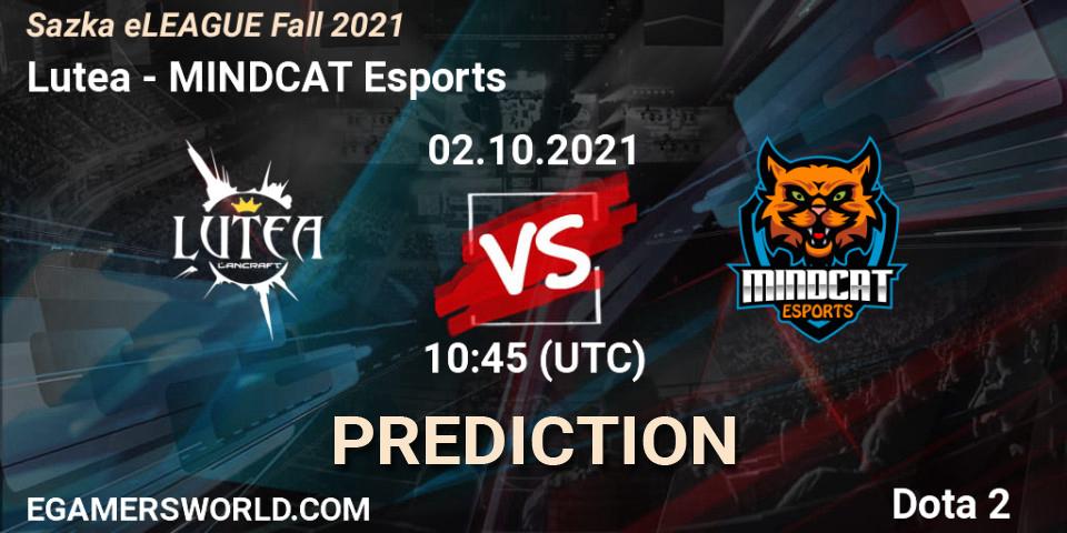Lutea vs MINDCAT Esports: Betting TIp, Match Prediction. 02.10.21. Dota 2, Sazka eLEAGUE Fall 2021