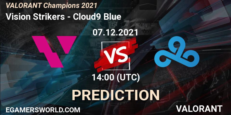 Vision Strikers vs Cloud9 Blue: Betting TIp, Match Prediction. 07.12.2021 at 14:00. VALORANT, VALORANT Champions 2021