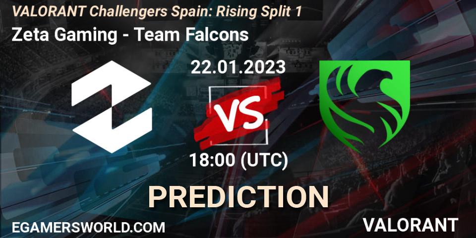 Zeta Gaming vs Falcons: Betting TIp, Match Prediction. 17.01.23. VALORANT, VALORANT Challengers 2023 Spain: Rising Split 1