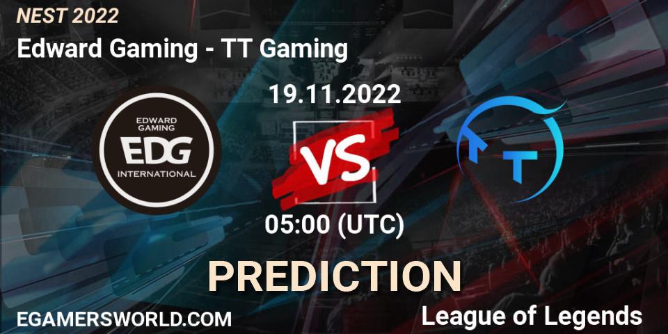 Edward Gaming vs TT Gaming: Betting TIp, Match Prediction. 19.11.22. LoL, NEST 2022