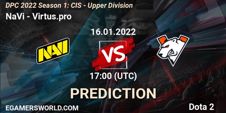 NaVi vs Virtus.pro: Betting TIp, Match Prediction. 16.01.22. Dota 2, DPC 2022 Season 1: CIS - Upper Division