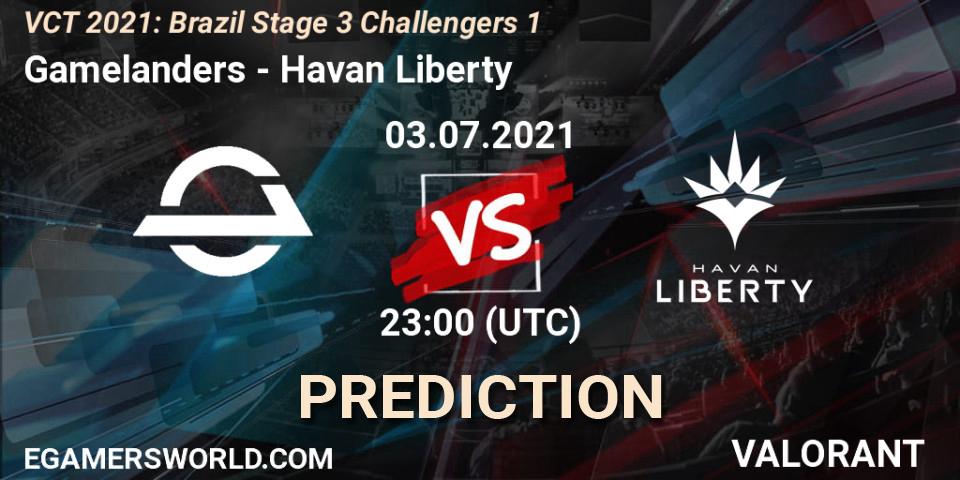 Gamelanders vs Havan Liberty: Betting TIp, Match Prediction. 03.07.2021 at 23:00. VALORANT, VCT 2021: Brazil Stage 3 Challengers 1