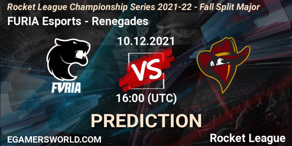 FURIA Esports vs Renegades: Betting TIp, Match Prediction. 10.12.2021 at 16:00. Rocket League, RLCS 2021-22 - Fall Split Major