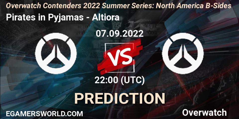Pirates in Pyjamas vs Altiora: Betting TIp, Match Prediction. 07.09.22. Overwatch, Overwatch Contenders 2022 Summer Series: North America B-Sides