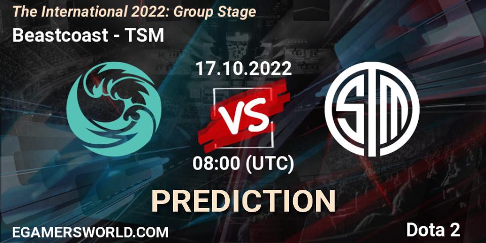 Beastcoast vs TSM: Betting TIp, Match Prediction. 17.10.22. Dota 2, The International 2022: Group Stage