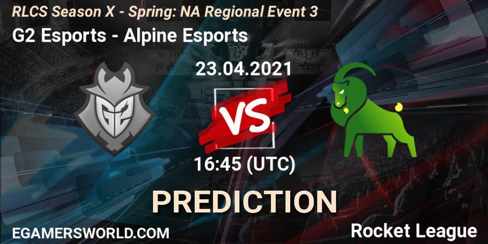 G2 Esports vs Alpine Esports: Betting TIp, Match Prediction. 23.04.21. Rocket League, RLCS Season X - Spring: NA Regional Event 3
