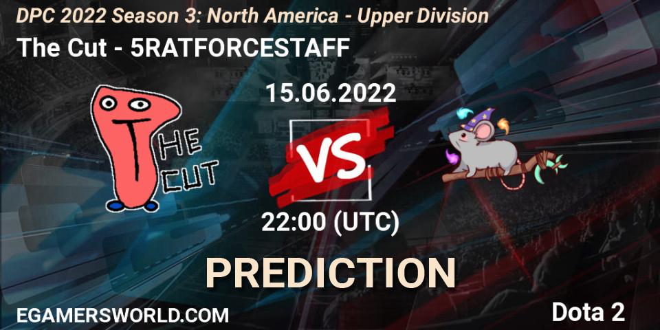 The Cut vs 5RATFORCESTAFF: Betting TIp, Match Prediction. 15.06.2022 at 21:55. Dota 2, DPC NA 2021/2022 Tour 3: Division I