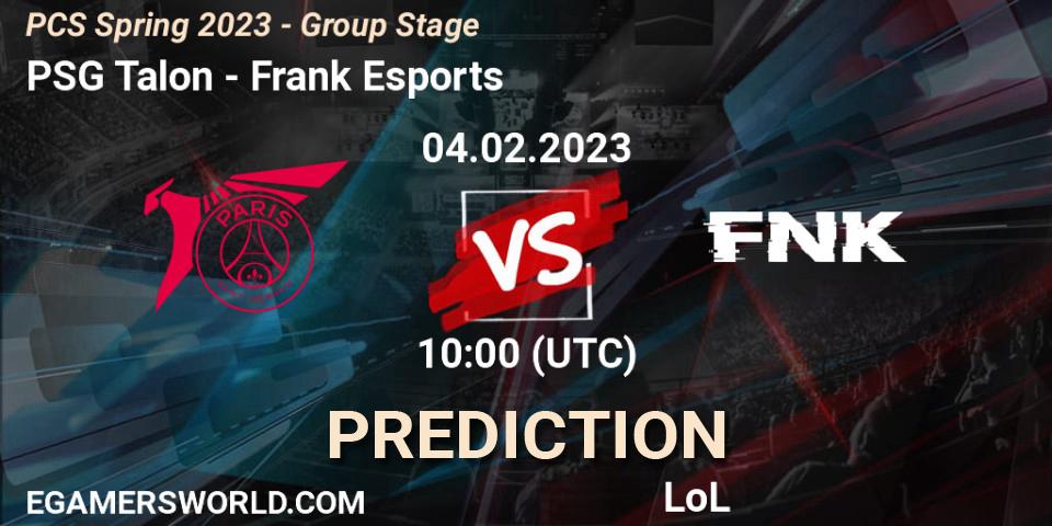 PSG Talon vs Frank Esports: Betting TIp, Match Prediction. 04.02.23. LoL, PCS Spring 2023 - Group Stage