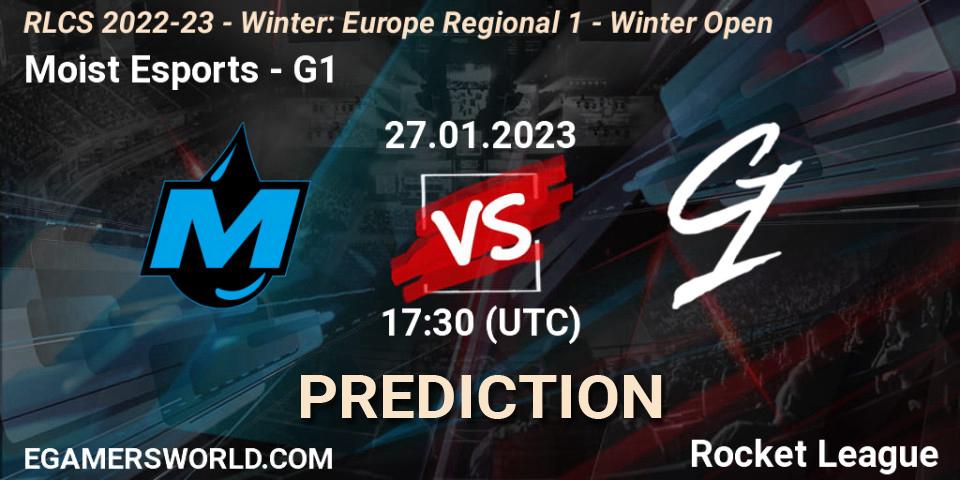 Moist Esports vs G1: Betting TIp, Match Prediction. 27.01.2023 at 17:30. Rocket League, RLCS 2022-23 - Winter: Europe Regional 1 - Winter Open