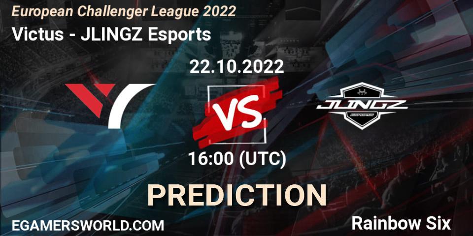 Victus vs JLINGZ Esports: Betting TIp, Match Prediction. 22.10.2022 at 16:00. Rainbow Six, European Challenger League 2022