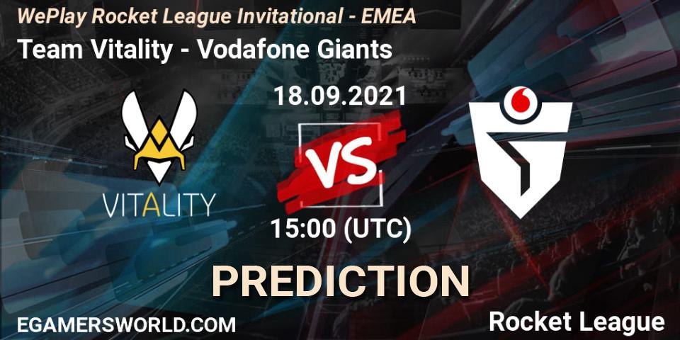 Team Vitality vs Vodafone Giants: Betting TIp, Match Prediction. 18.09.21. Rocket League, WePlay Rocket League Invitational - EMEA