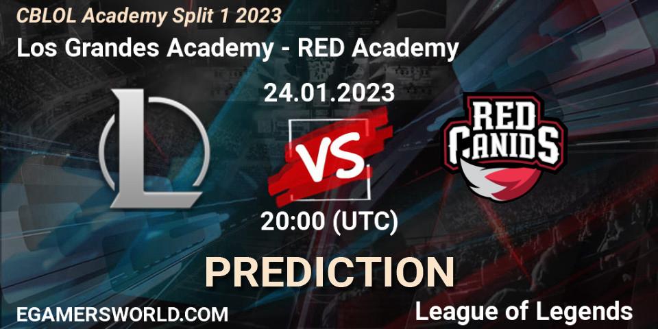 Los Grandes Academy vs RED Academy: Betting TIp, Match Prediction. 24.01.2023 at 20:00. LoL, CBLOL Academy Split 1 2023