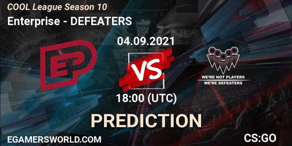 Enterprise vs DEFEATERS: Betting TIp, Match Prediction. 04.09.21. CS2 (CS:GO), COOL League Season 10