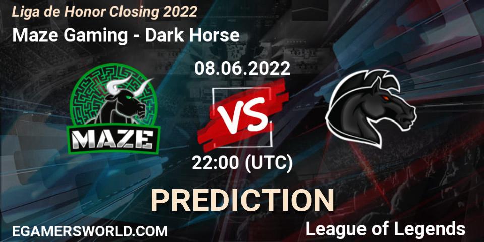 Maze Gaming vs Dark Horse: Betting TIp, Match Prediction. 08.06.22. LoL, Liga de Honor Closing 2022