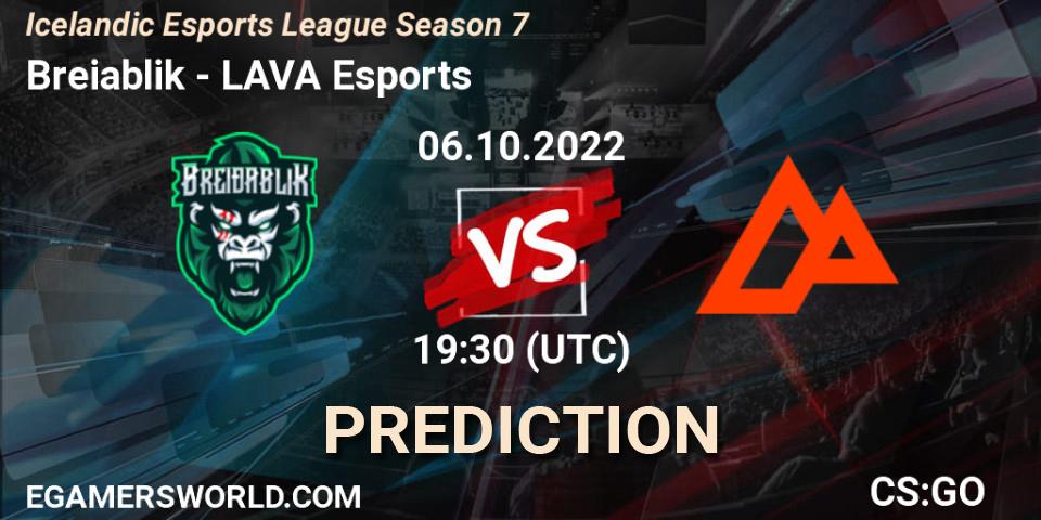 Breiðablik vs LAVA Esports: Betting TIp, Match Prediction. 06.10.2022 at 19:30. Counter-Strike (CS2), Icelandic Esports League Season 7