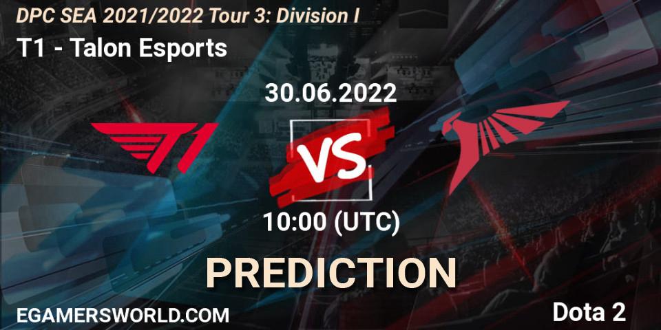 T1 vs Talon Esports: Betting TIp, Match Prediction. 30.06.2022 at 10:00. Dota 2, DPC SEA 2021/2022 Tour 3: Division I