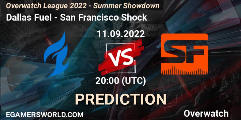 Dallas Fuel vs San Francisco Shock: Betting TIp, Match Prediction. 11.09.22. Overwatch, Overwatch League 2022 - Summer Showdown