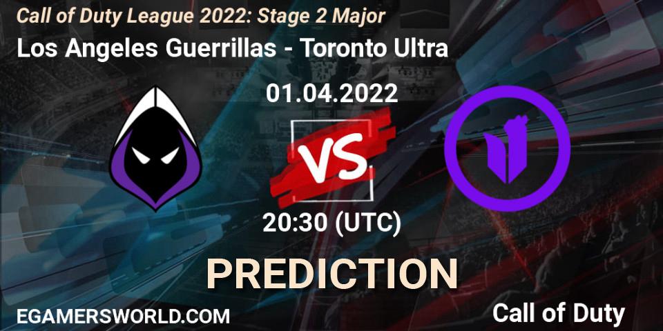 Los Angeles Guerrillas vs Toronto Ultra: Betting TIp, Match Prediction. 01.04.2022 at 20:30. Call of Duty, Call of Duty League 2022: Stage 2 Major